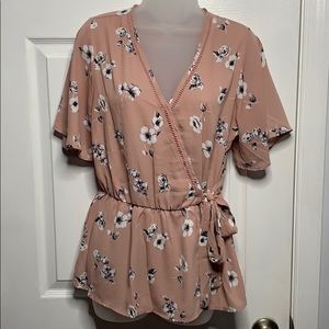 Sienna sky floral wrap top